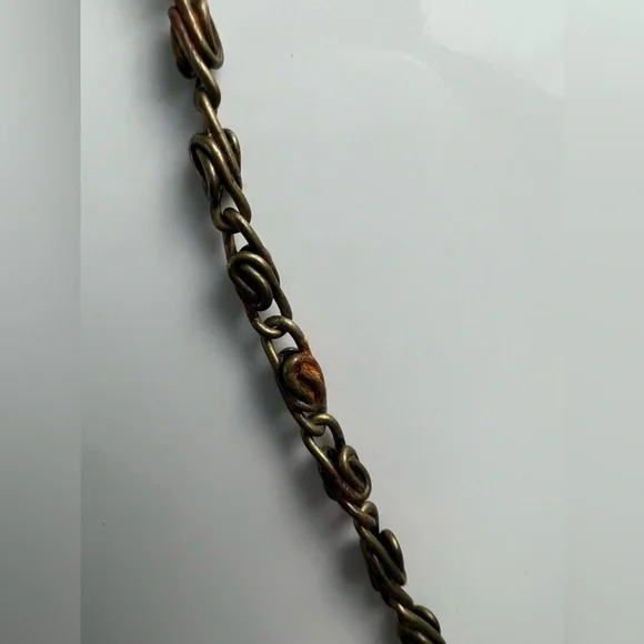 NWT MONI Couture Beaded Olive Green Amber Brown Formal Clutch With Bronze Accent - Picture 9 of 15